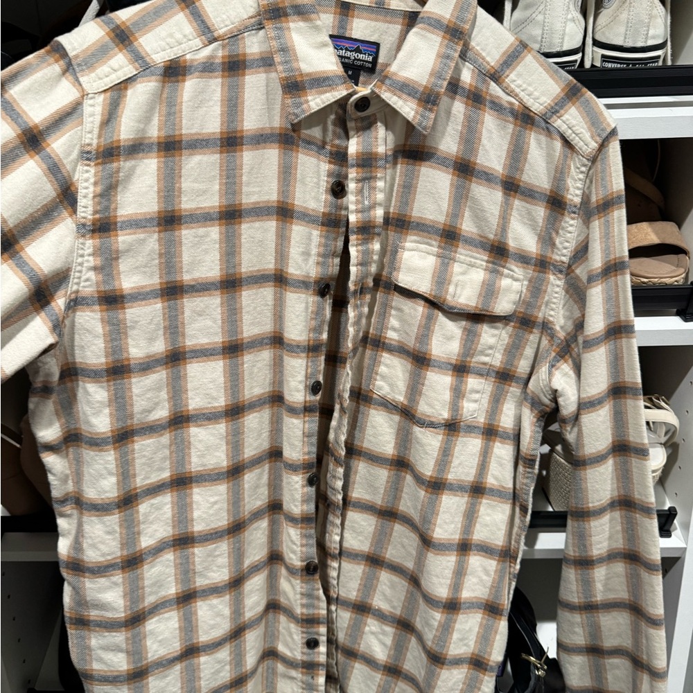 Patagonia Men's Cream Plaid Shirt